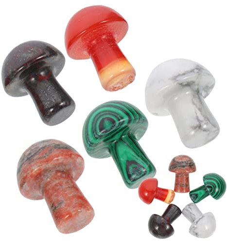 Warmhm 10St Kristall-Pilz-Ornament Pilz-Kit Terrarium Pilz-Wohnkultur Pilzdekor Figur Mini-Pilze- Blumentopfpilz schmücken Pilzverzierung Pilzkristalle Pilz Kristall Naturstein