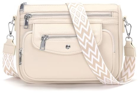 YISUOHOOM 7 Farben Umhängetasche Damen Klein 2025 Crossbody Bag Kleine Handtasche Damen Beige Schönes Geburtstagsgeschenk für Frauen