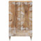 Eleganz Regalsystem Highboard 60x33,5x100 cm aus Massivholz Mango Natur mit weißem Lack - Stauraumlösung für Wohnzimmer & Schlafzimmer
