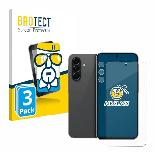BROTECT Schutzglas für Samsung Galaxy A56 5G Enterprise Edition | (Display+Kamera) 3 Stück Transparenter Displayschutz Made in Germany Schutzfolie Panzer Folie Glas 9H Einfache Montage Clear