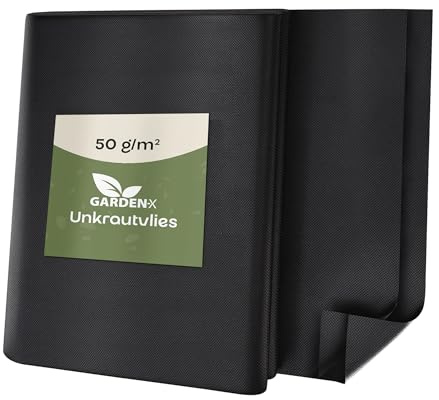 GARDENIX Gartenvlies gegen Unkraut - Unkrautvlies Wasserdurchlässig 50g/m² - Schwarz UV-beständig Folie 0.8 x 5m (4m²) Vlies Hochbeet, Unkrautschutzfolie, Gartenflies, Beetfolie Pflanzfolie