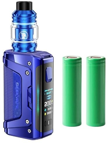 Aegis Legend 5 E-Zigaretten Set, 200W Akkuträger, 5,5ml Z Subohm Verdampfer Tank + 2x Akku (Blau) ohne Nikotin
