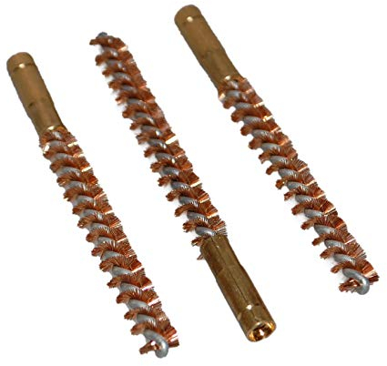 Flachberg Waffenreinigung Bronzebürste 22 lfb 223 5,5-5,6-5,56-222 Innengewinde 1/8'' 3 Stück Pistolen Gewehr Pflege