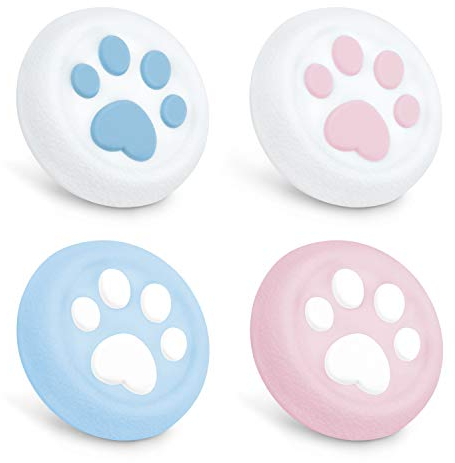 Geekshare 4 Stück Cat Paw Daumengriff Set Joystick Caps für Switch Pro Xbox One Controller PS4 Game Zubehör Thumbstick Button, Color 01-Switch Pro/PS4