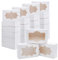 JOYIN 24 PCS Weihnachten Weiß Keks Bäckerei Treat Kistensatz mit Fenster (8,75'' x 5,75'' x 2,75'') für Gebäck, Cupcakes, Kekse, Brownies, Donuts Geschenk-Giving