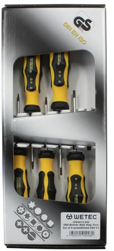 Wetec - Set di 5 cacciaviti Torx ESD