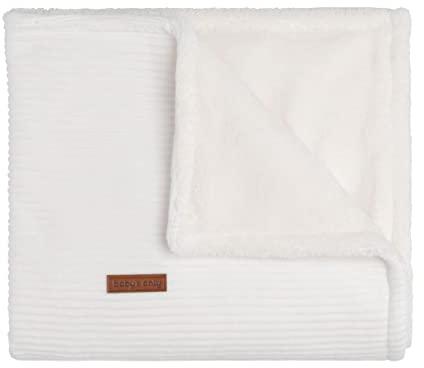 Baby's Only - Babydecke Sense - Kuscheldecke für Babywiege - Mit Teddyfutter - Baby Decke aus Baumwolle - Für Jungen und Mädchen - 70x95 cm - Weiß