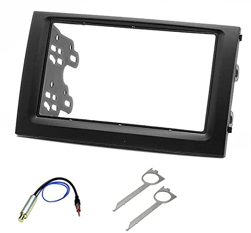 Sound Way - 2 DIN Radio Blende Einbau Rahmen Adapter Einbauset kompatibel mit Skoda Fabia 2003-2006 - KA11-460