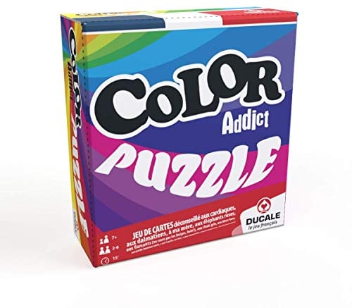 La Ducale Color Addict Puzzle – Gesellschaftsspiele Französisch – Kartenspiele Stimmung und Geschwindigkeit – Kinder, Familie und Freunde