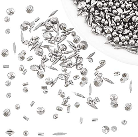 SUPERFINDINGS 1 LB 304 Perles de Polissage en Acier Inoxydable Acier Inoxydable Tumbling Media Shot Bijoutiers Forme Mixte Gobelet Finition pour Machine de Polissage Modèle KT-1320