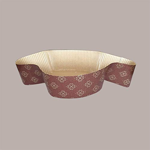Lucgel Stampo Forma Cottura per Colomba Pasquale da 1 Kg in Carta Forno 32x22H6,5 cm - 10 pezzi -