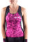 ALE' Damen Solide Dreiecke Tanktop, Fluo Pink/Violett, S