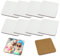 MR.R 10pc Sublimation Blanks sous-Verres MDF carrés absorbants, sous-Verres à Transfert de Chaleur pour Les Boissons, Fournitures de Bricolage
