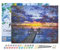 Figured'Art Peinture par Numéro Adulte avec Cadre Ponton au coucher de soleil - Activité Manuelle Kit de Loisir Créatif DIY Numéro d'Art Complet - 40x50cm toile tendue sur châssis