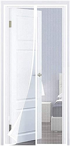 THAIKER Zanzariera Magnetica per Porte 80x235cm(31x93inch) Zanzariera Passeggino Chiudi Automaticamente Adsorbimento Magnetico per Porte d'IngressoPorte Cortili, Bianco A