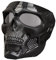 Airsoft Maske Paintball Maske Vollgesicht Taktische Maske Geeignet für ATV Motorrad Radfahren Skifahren Halloween CS Spiel Cosplay Totenkopf Maske (Schwarz-Schwarze Linse)