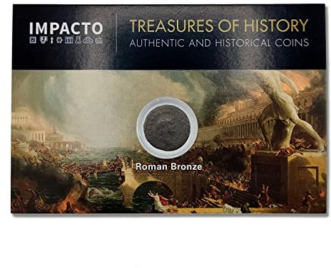 IMPACTO COLECCIONABLES | Originale Antike Münze des Römischen Reiches – Nero und das Reich des Schreckens – Bronzener As eines der umstrittensten Kaiser Roms