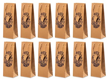 Flaschentüte Geschenktüten 12 Stück mit Great Story Motiv, Geburtstagsgeschenk, Tüten für Flaschen als Geschenk zu besonderen Anlässen