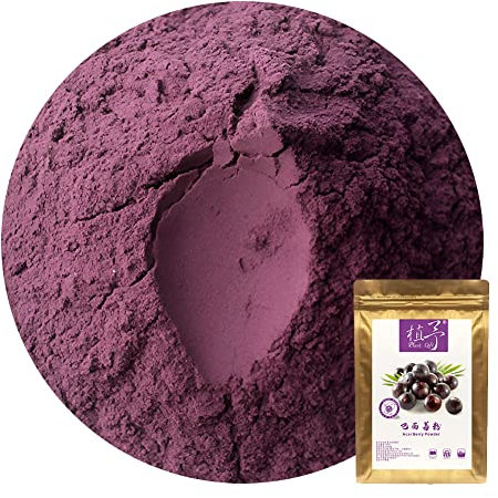 Plant Gift 100% Pure Acai Berry Powder 100G/3.25oz 巴西莓粉 Non-GMO Powder, No Filler, No additives, Natural Watermelon Flour, Great Flavor for Drinks, Adds Flavor and Taste, Baking Ingredients