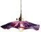 Blumenform im japanischen Stil, transparent, lila, Pendelleuchte, Messing, Lampensockel, Glaslampenschirm, hängende Deckenleuchte, verstellbare Schnur, Einzelkopf, Kücheninsel, Balkon-Kronleuchter