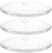 HOMSFOU 3Pcs Verre Bougie Plateau Clair Pilier Bougeoir Rond Verre Bougie Verre Bougie Coaster Moderne Bougie Centre De Table pour Mariage Table Decal 12. 8Cm