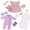 LullaBaby – Puppenkleidung für 36 cm Baby Puppen – Strampler, Kapuzenhandtuch, Kleid, Stirnbänder – Schuhe, Badeente, Waschlappen – Baby Puppenzubehör – Spielzeug für Kinder ab 2 Jahren