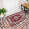 cozily® Floral Pattern Washable Traditional Rug, 60 x 110 cm (2 ft x 3 ft 7 in) - Red - Small Door Mat for Indoor, Bedside, Door, House Floor, and Kitchen