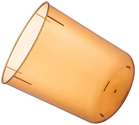 HOMSFOU Small Round Plastic Trash Can Waste Bin Pet Material Ideal for Home Office