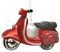Weihnachtsbaumschmuck Roller Scooter Motoroller aus Glas Weihnachtskugel Christbaumschmuck Weihnachtsdeko Baum rot