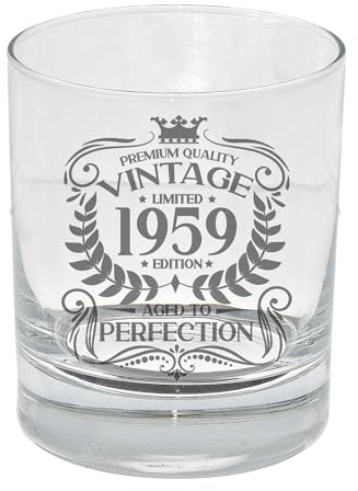 Always Looking Good Verre à whisky gravé pour homme - Vintage 1959 - Cadeau pour 66 ans - Verre à whisky gravé - Bourbon Scotch Lowball