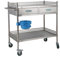Lab Medical Cart Edelstahl Rollwagen - 2-stöckiger Schubladenwagen für Kliniken, Krankenhäuser - Maximale Belastung 100kg - Vielseitige Ausrüstung für Labor