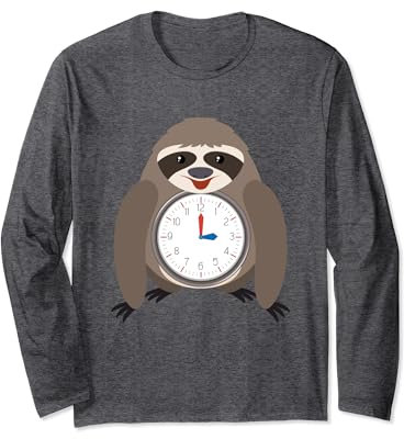 Faultier-Uhr Langarmshirt