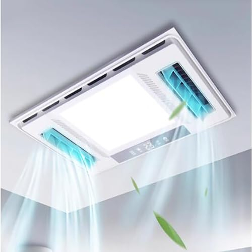 HAILM Extractor Baño Rectangular Luz Techo LED Ventilador Silencioso con Mando A Distancia Campana Extractora para Salón, Comedor, Dormitorio, Oficina