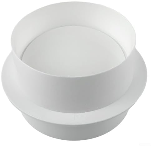 FUBESK Backdraft Shutter, Duct Backdraft Blocker Ø 80Mm - 200Mm Pipe Connector With Backdraught Shutter, Backdraft Damper Dryer Vent Hose, Inline Extractor Fan Vent Back Draught Shutter, White(120mm)