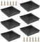 4x4 (3.5inx3.5in) Fence Post Caps, Deck Post Plastic Caps with Screws, Keep Post from Cracking and Rotting, for Outdoor Post Caps Cover, Fence Wood Post, Decking, Corridors, Waterproof 6 Pack