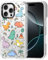 MOSNOVO Case for iPhone 16 Pro Max, [Buffertech 6.6ft Military-Grade Drop Protection] [Anti Peel Off Tech] Clear TPU Bumper Phone Case Cover Design - Dinosaur Land