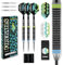 WINMAU Darts Fireball 22g Messing Steeldarts-Set mit Dart Flüge und Dart-Schäften (Stielen) inklusive Dart Geldbörse