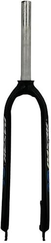 JvFbjLF Forcella Rigida for Mountain Bike 26/27,5/29'' Forcella MTB 1-1/8'' Forcella Dritta Senza Filettatura in Lega di Alluminio(Matte Blue,26'')