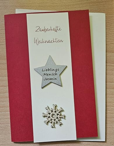 Weihnachtskarte Karte zu Weihnachten Lieblingsmensch personalisierbar Mama Beste Freundin Klappkarte Frohes Fest Frohe Weihnachten Geschen k