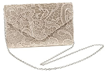 DEARMAMY Borsetta Borse Floreali Per Le Donne Borse Da Sera Per Le Donne Formali Pochette Per Borsa Borse Di Strass Per Le Portafogli Stoffa Bianca