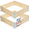 Garronda Carré Potager modulable en Bois Naturel 80x80x20 cm – Jardinière extérieure en palettes, empilable et Pliable, pour Jardin, Plantes, Fleurs, Herbes, Fruits et légumes GD-0141, 2 pièces