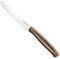 Sicignano | Coltello da Tavola in Acciaio Inox 10,7cm con Manico Colorato in PP, Lavabile in Lavastoviglie, Taglio Preciso per Uso Alimentare (Marrone, 1 pezzo)