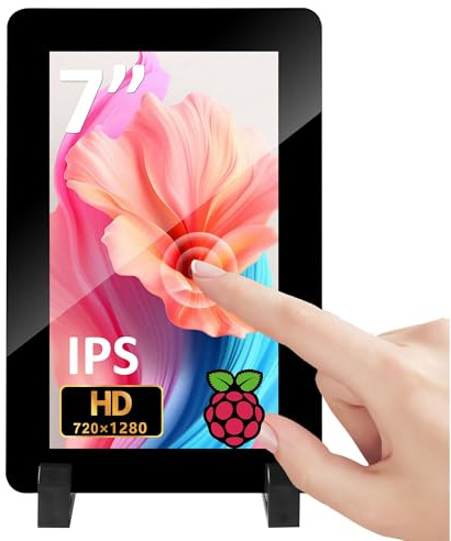 OSOYOO 7 Zoll DSI Touchscreen 720×1280 IPS Display, DSI-Strom- und Videoübertragung (Keine zusätzlichen Kabel), im Hoch- und Querformat drehbare Blank-Anzeige für Raspberry Pi4B/3B+/3B/3A+/5