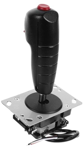 Uonlytech Flight Stab Joystick mit Präziser Steuerung und Vibrationsfunktion aus Aluminiumlegierung und Pvc für Flugsimulation und Gaming Zubehör für Spielkonsolen