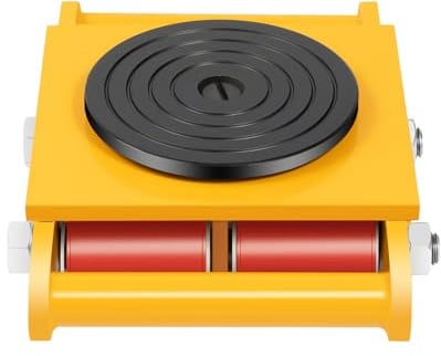Carretilla de transporte 6T resistente 28 x 21 x 11 cm con 4 ruedas direccionales de poliuretano para armarios, electrodomésticos, muebles y maquinaria pesada
