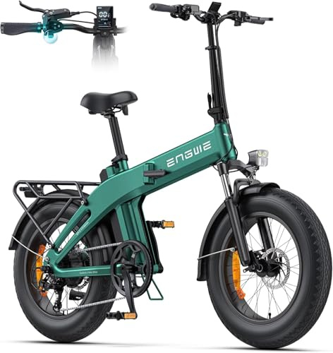 ENGWE EP-2 3.0 Boost E-Bike Folding Bike, 48V 13.5Ah Battery up to 120km, Torque Sensor & Foldable Design with Hydraulic Brakes and APP for Any Terrain (Green.)