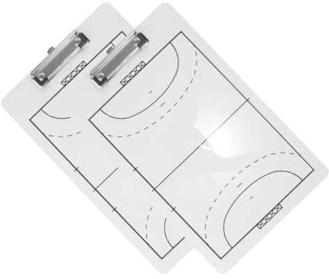 VERDANVERSE Handball Trainingstafel und Tragbarem Design 2 Stück Doppelseitiges Pvc Coaching Klemmbrett mit Klarer Markerfunktion für Effektives Handball Training