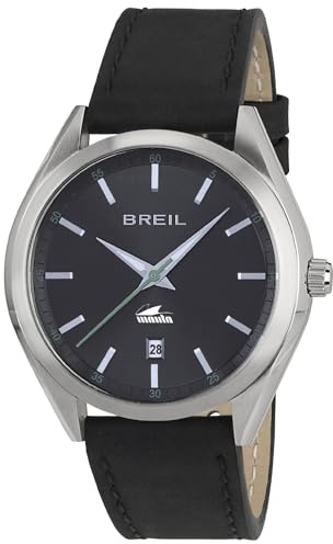 Breil Uhr Herren, Armband aus Kalb Leder, Gehäusedurchmesser 40 cm | Sammlung MANTA CITY, Uhrwerk Quartz Analog, Wasserbeständig bis 100 Meter, Schmuck als Geschenkidee Herren
