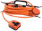 10m 13 AMP Plug to 1 Gang Rubberised Socket Orange Outdoor Garden Extension Lead with H-Frame Cable Carrier