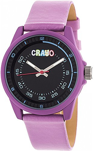Crayo Jolt Light Pink Faux Leather Strap Watch CRACR4905 Light Pink